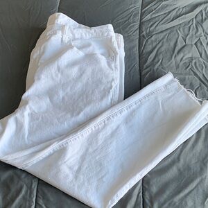 Good American Straight Leg White Jeans